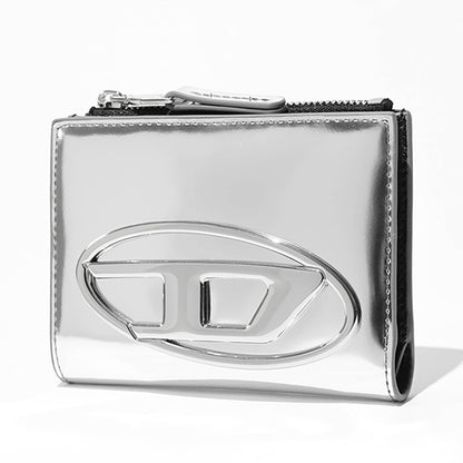 DIESEL レディース メンズ 2つ折り財布 1DR BI FOLD ZIP II X09888 PS202 シルバー H0535