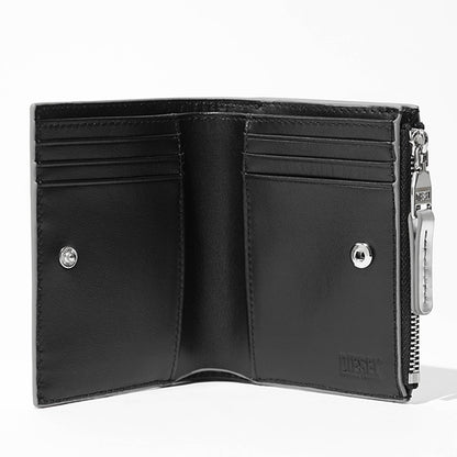 DIESEL レディース メンズ 2つ折り財布 1DR BI FOLD ZIP II X09888 PS202 シルバー H0535