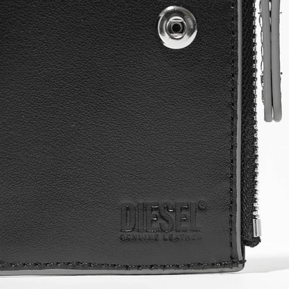 DIESEL レディース メンズ 2つ折り財布 1DR BI FOLD ZIP II X09888 PS202 シルバー H0535