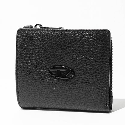 DIESEL メンズ 2つ折り財布 HISSU EVO BI FOLD ZIP L X10384 P0685 ブラック T8013