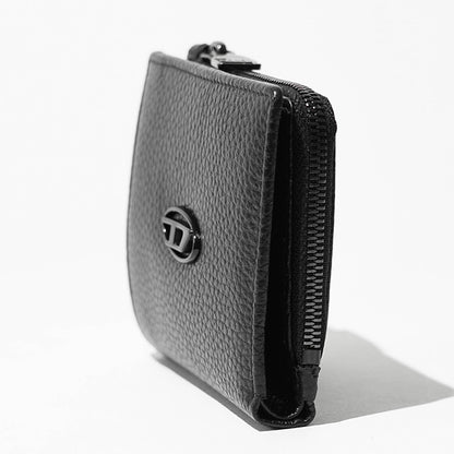 DIESEL メンズ 2つ折り財布 HISSU EVO BI FOLD ZIP L X10384 P0685 ブラック T8013
