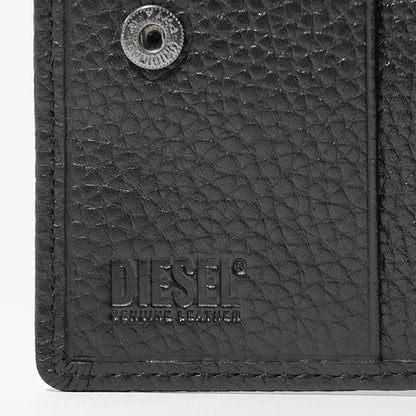 DIESEL メンズ 2つ折り財布 HISSU EVO BI FOLD ZIP L X10384 P0685 ブラック T8013