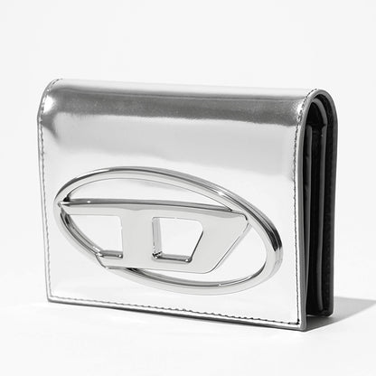 DIESEL レディース 2つ折り財布 1DR BI FOLD III X10390 PS202 シルバー H0535