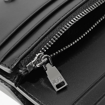 DIESEL レディース 2つ折り財布 1DR BI FOLD III X10390 PS202 シルバー H0535