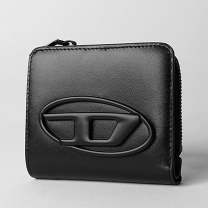 DIESEL メンズ レディース 2つ折り財布 HOLI D BI FOLD ZIP L X10398 PR818 ブラック T8013