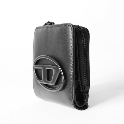 DIESEL メンズ レディース 2つ折り財布 HOLI D BI FOLD ZIP L X10398 PR818 ブラック T8013