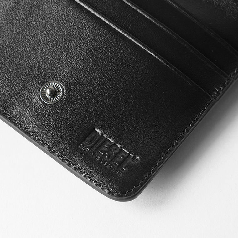 DIESEL メンズ レディース 2つ折り財布 HOLI D BI FOLD ZIP L X10398 PR818 ブラック T8013