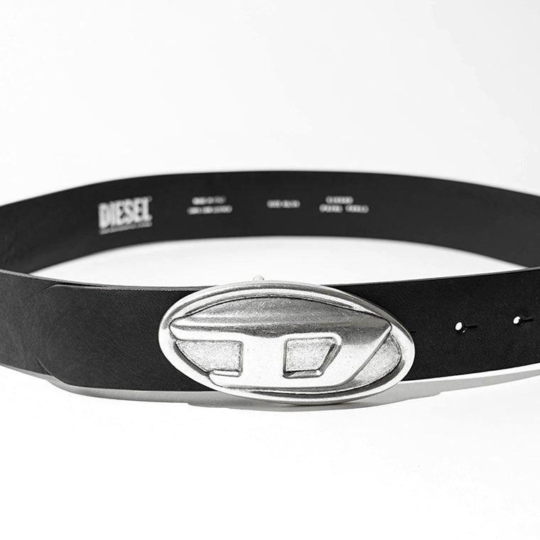 DIESEL レディース メンズ ベルト B DOUBLE D X10599 P8791 ブラック T8013