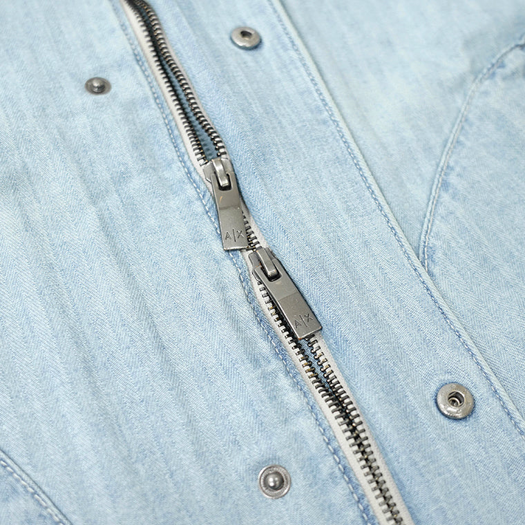 ARMANI EXCHANGE メンズ デニムジャケット XM000945 AF13142 LIGHT BLUE DENIM ウォッシュライトブルー MB003