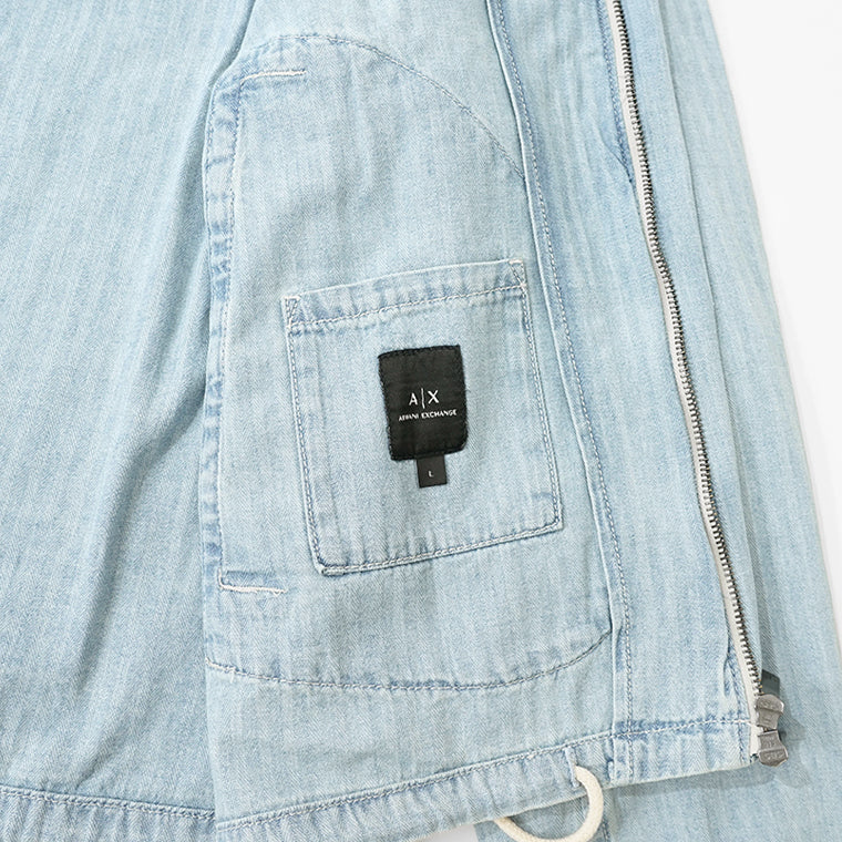 ARMANI EXCHANGE メンズ デニムジャケット XM000945 AF13142 LIGHT BLUE DENIM ウォッシュライトブルー MB003