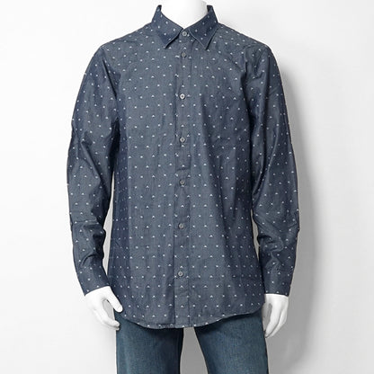 ARMANI EXCHANGE メンズ シャツ XM001716 AF17528 BIG LETTERING JACQUARD ブルー系 FB071