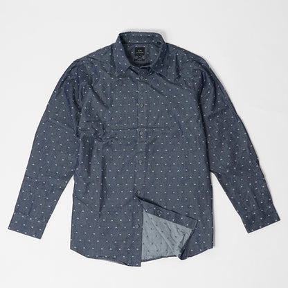 ARMANI EXCHANGE メンズ シャツ XM001716 AF17528 BIG LETTERING JACQUARD ブルー系 FB071