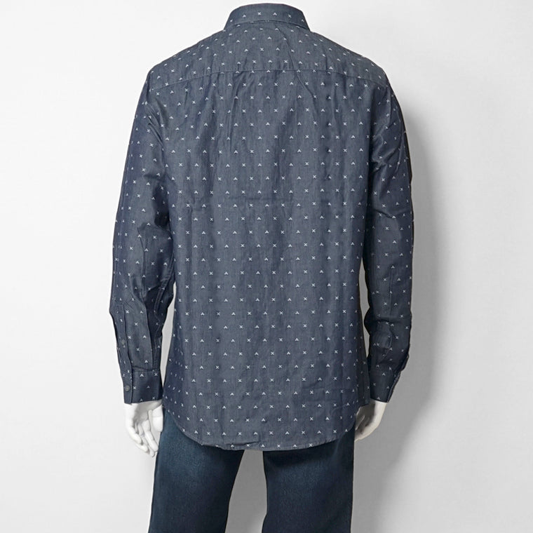 ARMANI EXCHANGE メンズ シャツ XM001716 AF17528 BIG LETTERING JACQUARD ブルー系 FB071