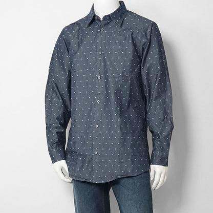 ARMANI EXCHANGE メンズ シャツ XM001716 AF17528 BIG LETTERING JACQUARD ブルー系 FB071
