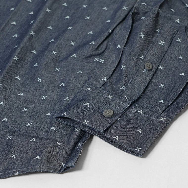 ARMANI EXCHANGE メンズ シャツ XM001716 AF17528 BIG LETTERING JACQUARD ブルー系 FB071