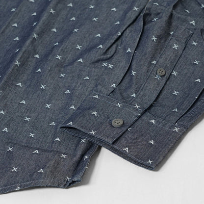 ARMANI EXCHANGE メンズ シャツ XM001716 AF17528 BIG LETTERING JACQUARD ブルー系 FB071