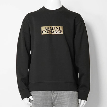 ARMANI EXCHANGE メンズ スウェットシャツ XM001892 AF10818 BLACK DIAGONAL GOLD ブラック MC237