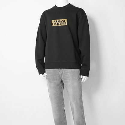 ARMANI EXCHANGE メンズ スウェットシャツ XM001892 AF10818 BLACK DIAGONAL GOLD ブラック MC237