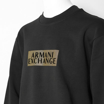 ARMANI EXCHANGE メンズ スウェットシャツ XM001892 AF10818 BLACK DIAGONAL GOLD ブラック MC237