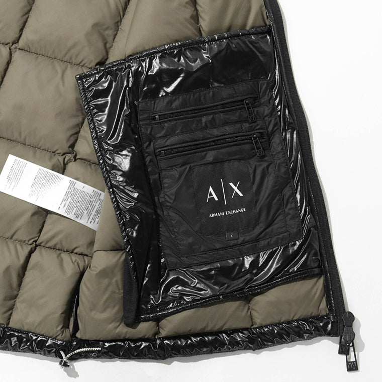ARMANI EXCHANGE メンズ ダウンベスト XM003475 AF23755 BLACK ブラック UC001