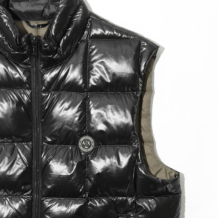 ARMANI EXCHANGE メンズ ダウンベスト XM003475 AF23755 BLACK ブラック UC001