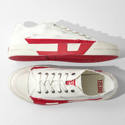 DIESEL メンズ スニーカー S D VERSE LOW II Y03722 P8114 BRIGHT WHITE RACING RED ホワイト HA690
