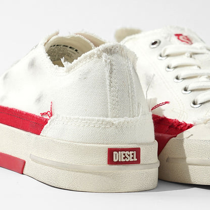 DIESEL メンズ スニーカー S D VERSE LOW II Y03722 P8114 BRIGHT WHITE RACING RED ホワイト HA690