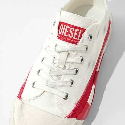DIESEL メンズ スニーカー S D VERSE LOW II Y03722 P8114 BRIGHT WHITE RACING RED ホワイト HA690