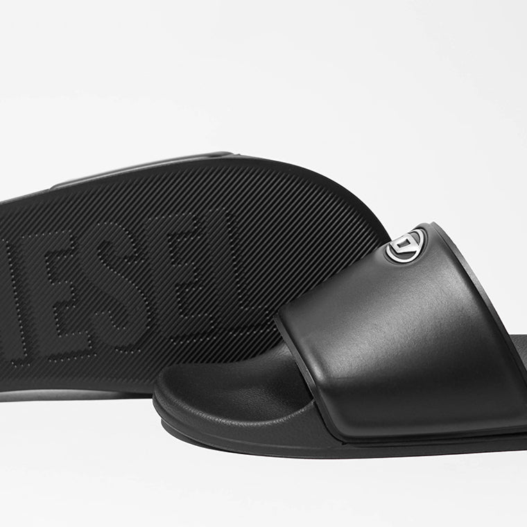 DIESEL メンズ サンダル SA BLOOP Y03915 P7621 BLACK SILVER ブラック H7591