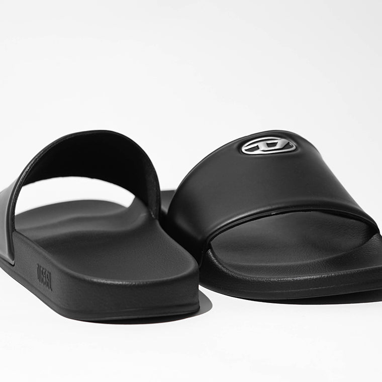DIESEL メンズ サンダル SA BLOOP Y03915 P7621 BLACK SILVER ブラック H7591