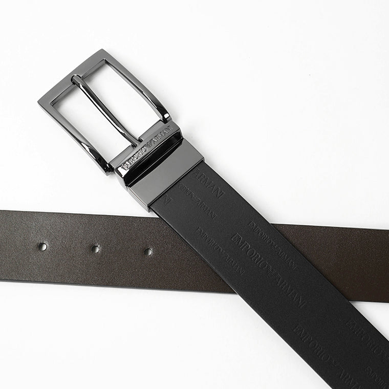 EMPORIO ARMANI メンズ ベルト Y4S426 YTU5J NERO T.MORO ブラック ブラウン 88044