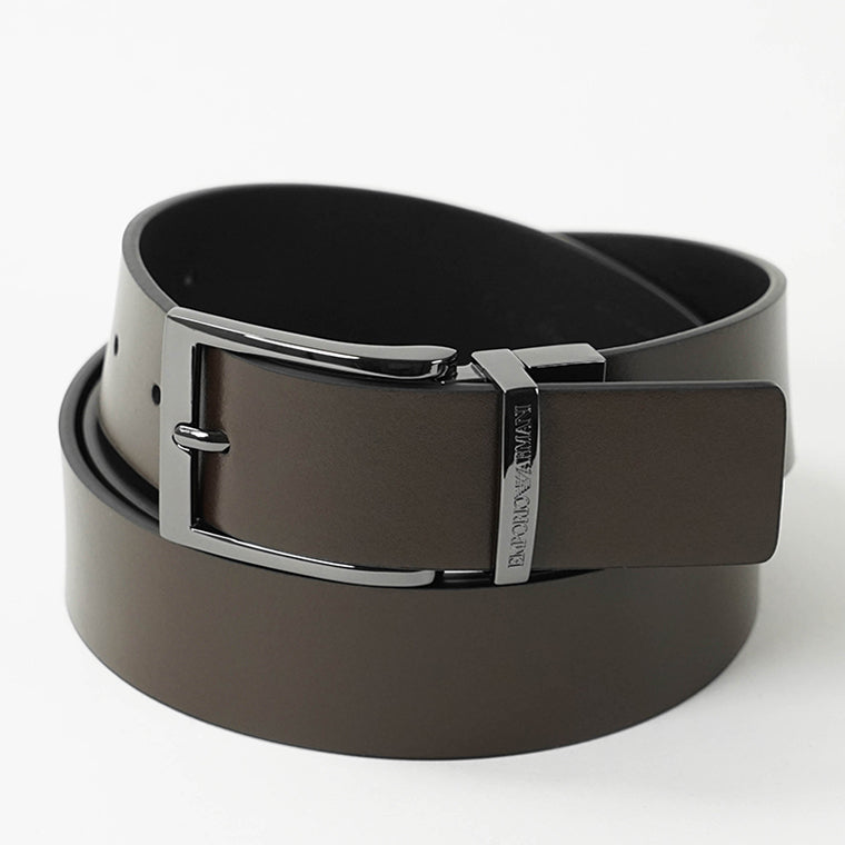 EMPORIO ARMANI メンズ ベルト Y4S426 YTU5J NERO T.MORO ブラック ブラウン 88044