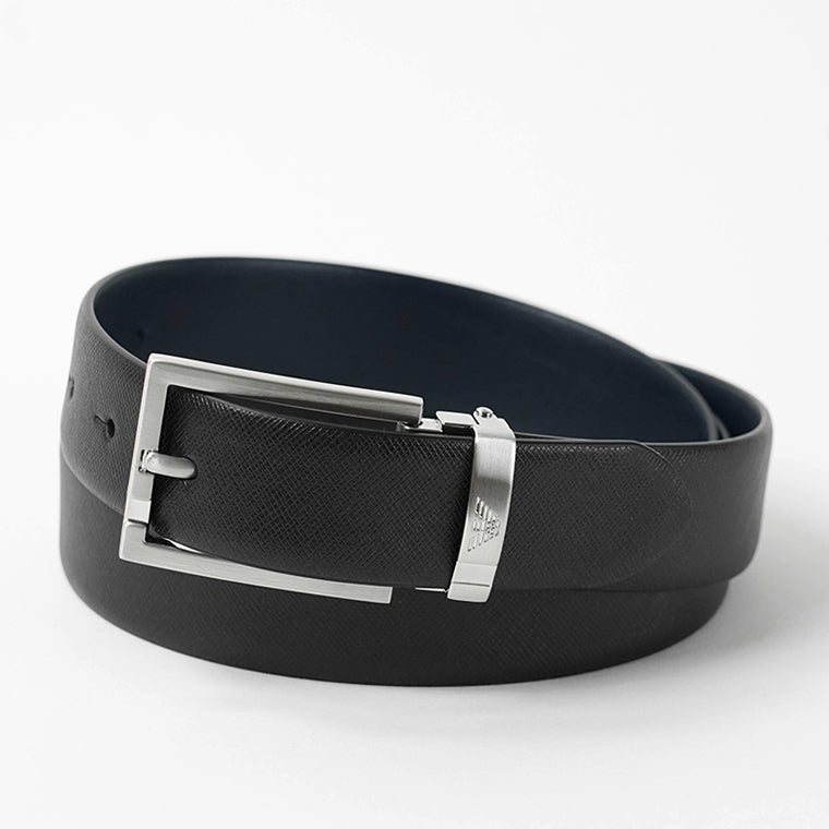 EMPORIO ARMANI メンズ ベルト Y4S498 YLP4E BLACK BLUE ブラック ブルー 81519