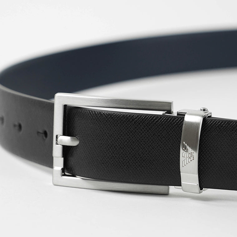 EMPORIO ARMANI メンズ ベルト Y4S498 YLP4E BLACK BLUE ブラック ブルー 81519