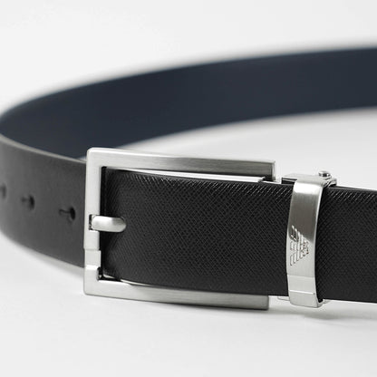 EMPORIO ARMANI メンズ ベルト Y4S498 YLP4E BLACK BLUE ブラック ブルー 81519